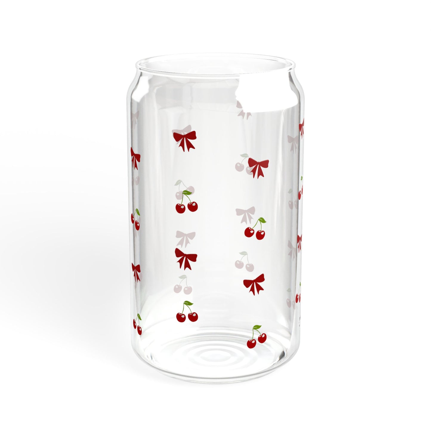 Cherries & ribbons - 16 oz Glass Sipper