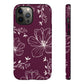 Realistic flowers burgundy - tough case