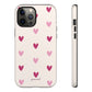 Cream heart pattern - tough case