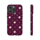 Flowers and dots burgundy - tough case