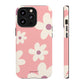 Floral pattern dark pink - tough case