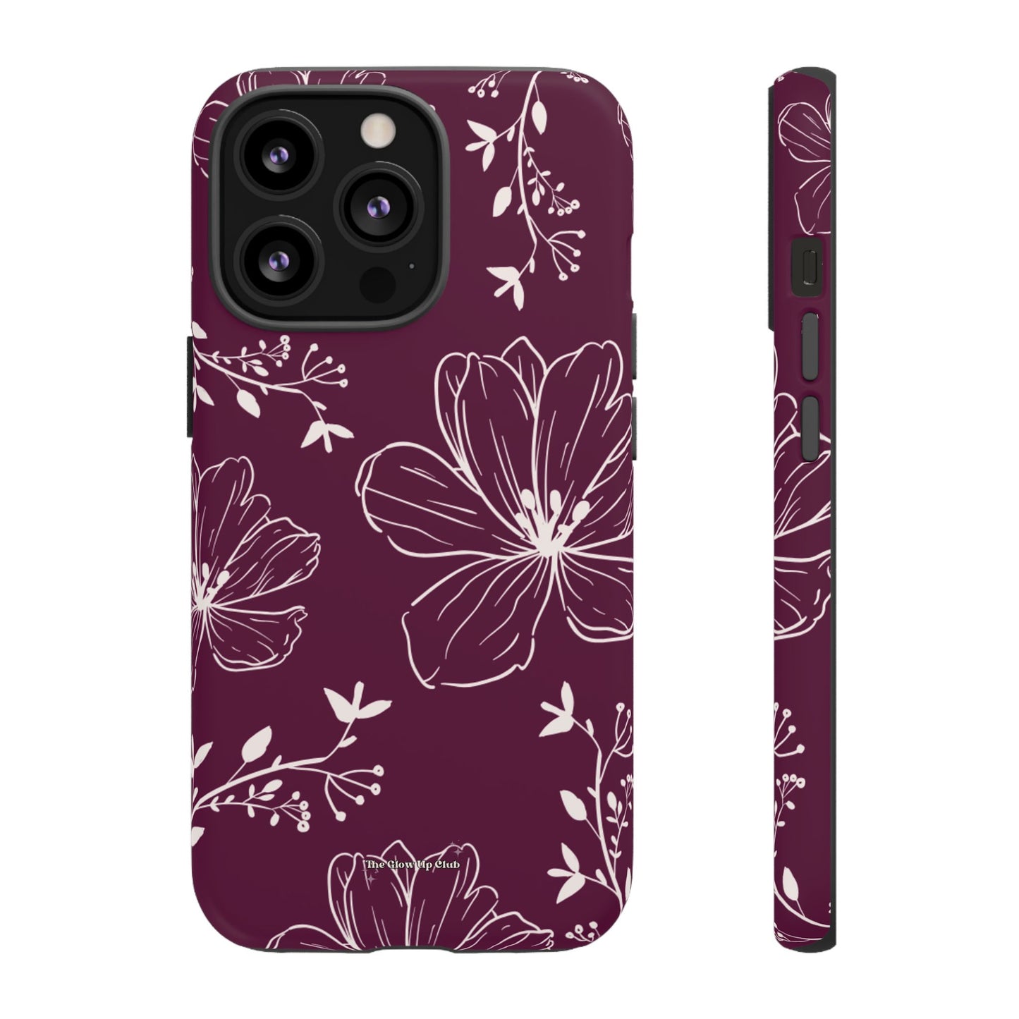 Realistic flowers burgundy - tough case