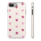 Cream heart pattern - tough case