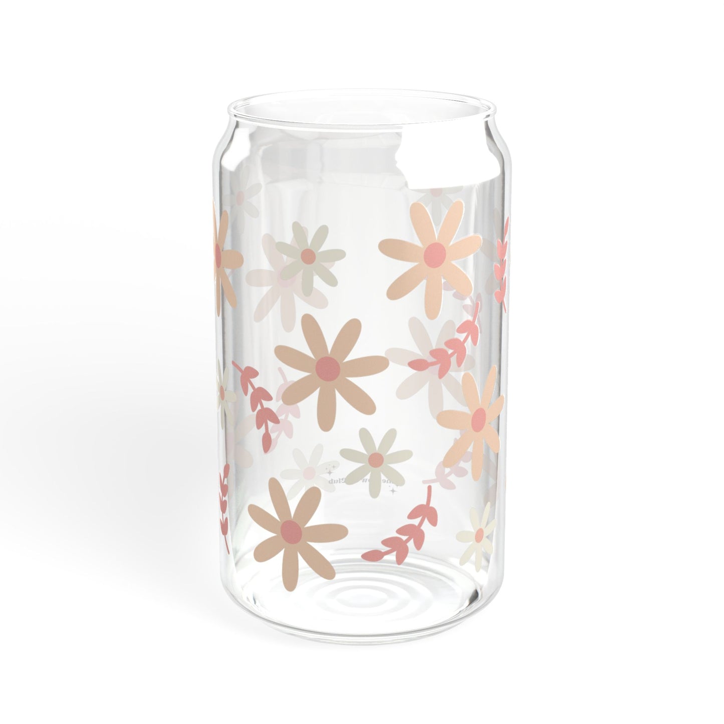 Floral pattern - Sipper Glass, 16oz