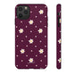 Flowers and dots burgundy - tough case