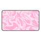 Pink abstract pattern - Desk Mat