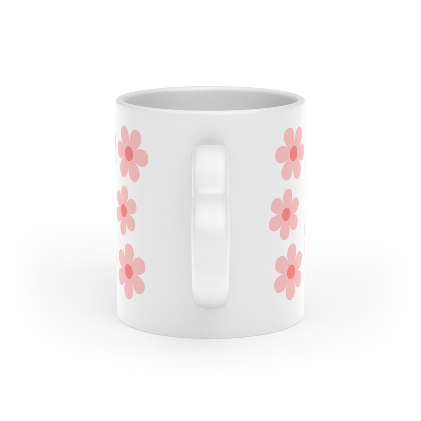 Pink flowers Heart-Shaped Mug