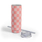 Pink checkers Tumbler, 20oz