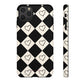 Black and cream heart checkers - tough case