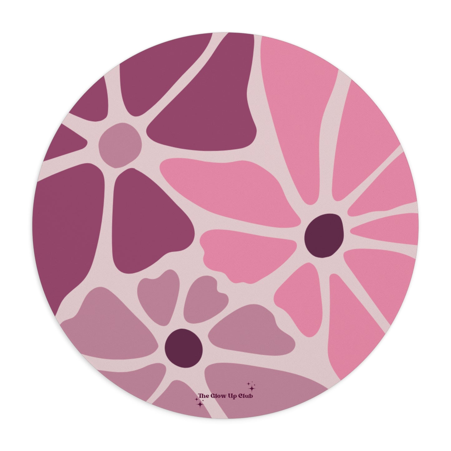 Abstract flowers - Round Small Mouse Pad