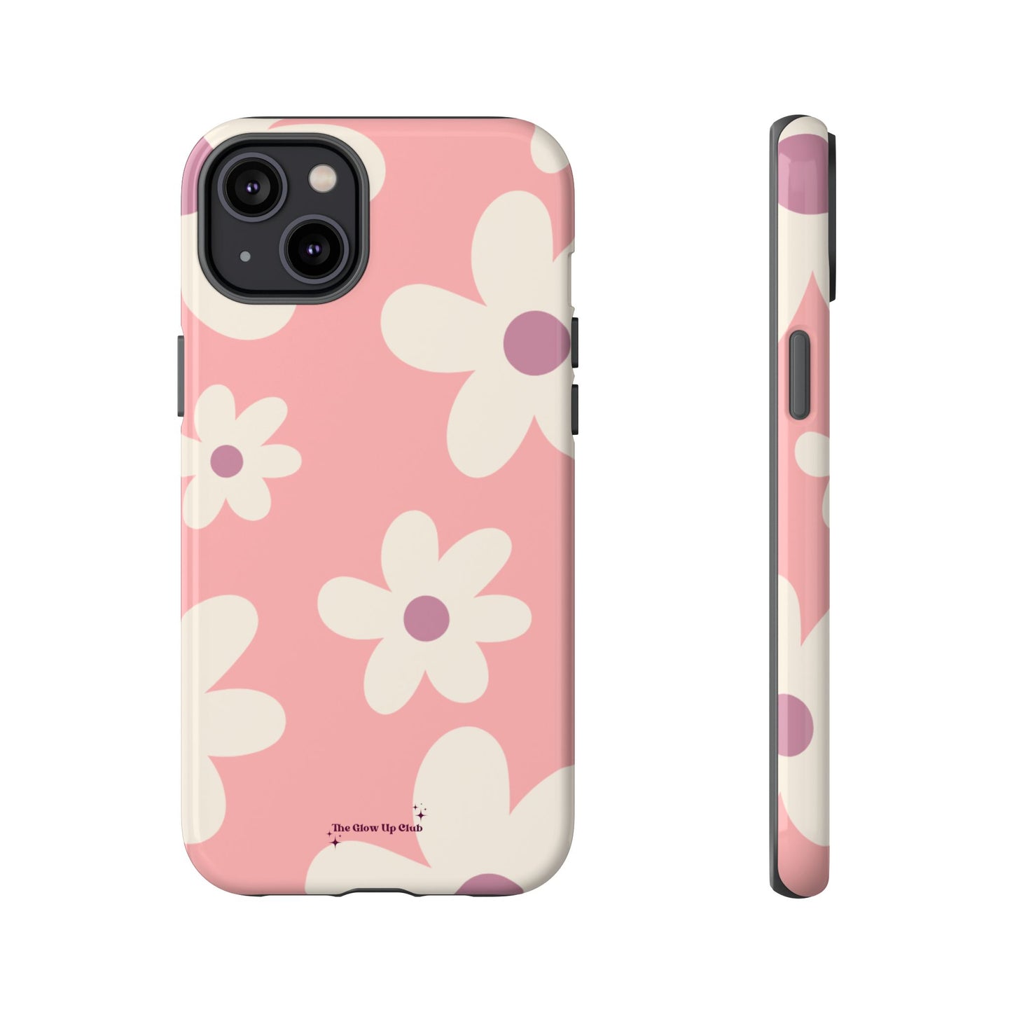 Floral pattern dark pink - tough case