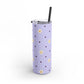 Flowers and dots purple Tumbler, 20oz