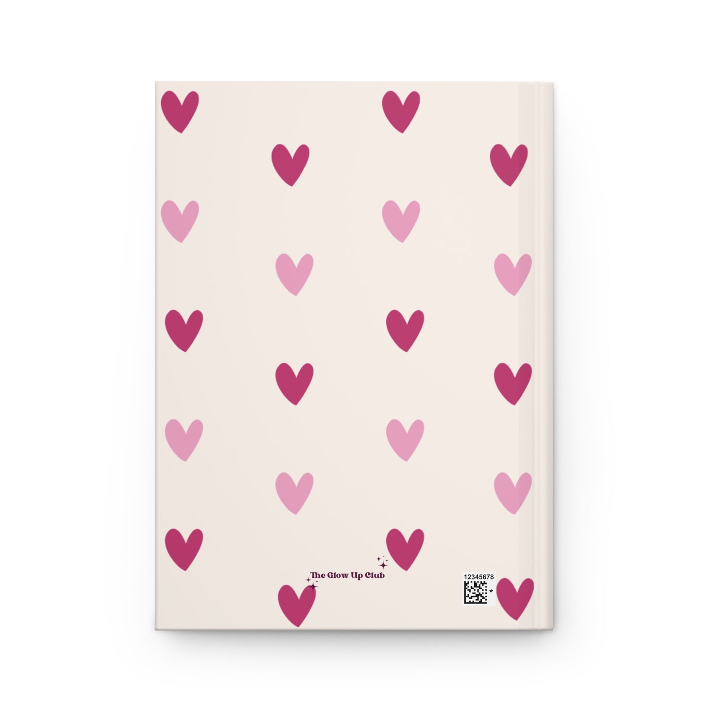 Cream heart pattern Journal