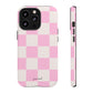 Pink white checkers - tough case