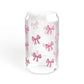 Ribbon pattern - 16 oz Glass Sipper
