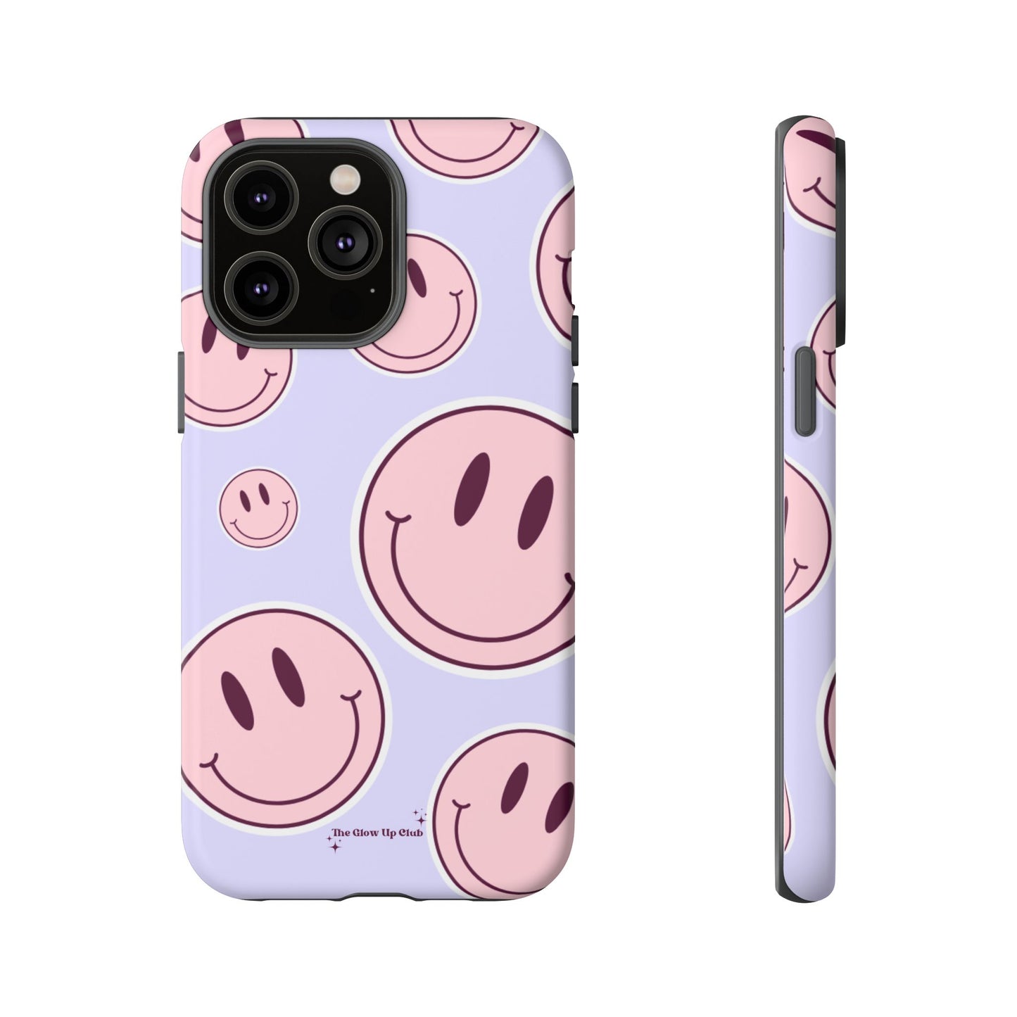 Smiley faces pink on purple - tough case