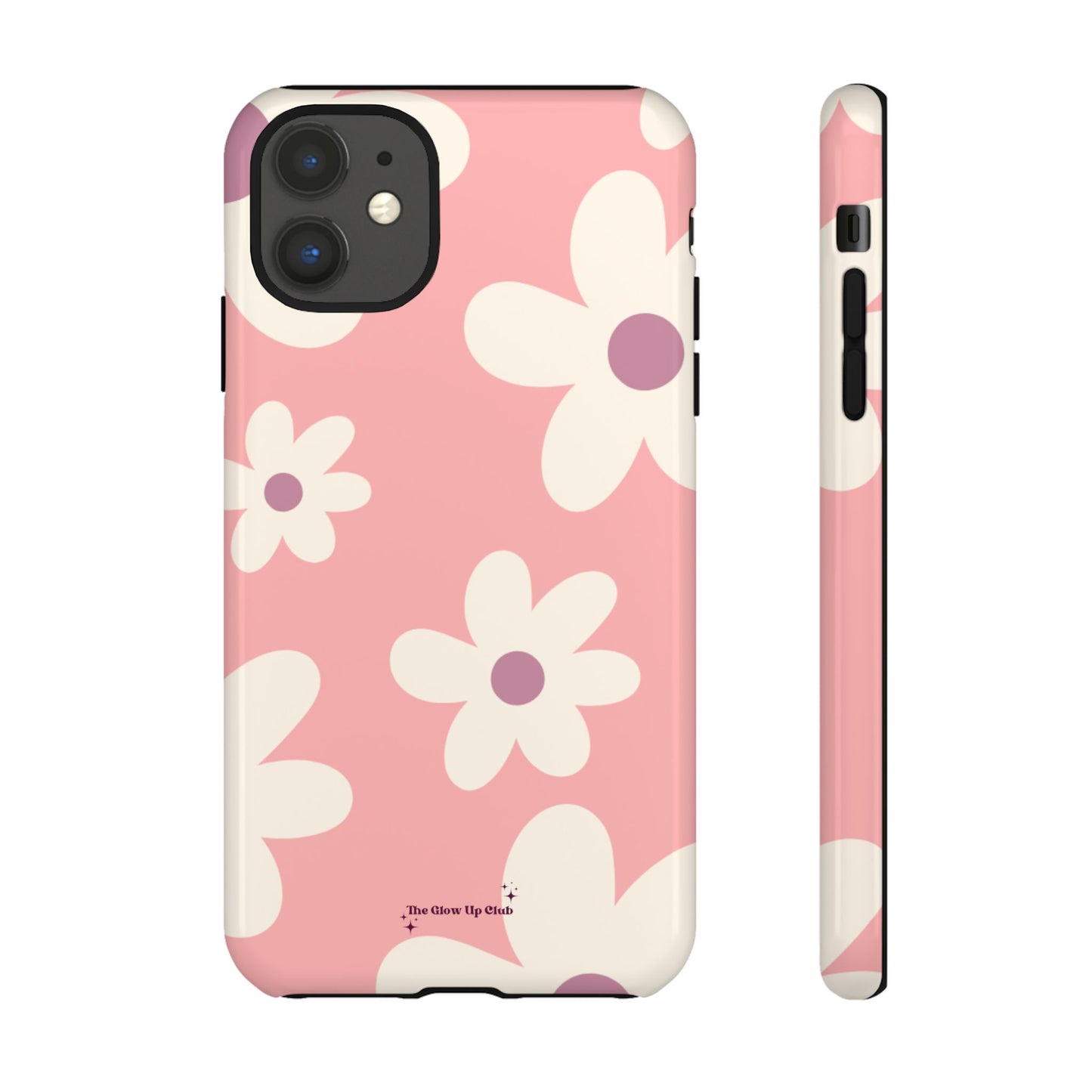 Floral pattern dark pink - tough case