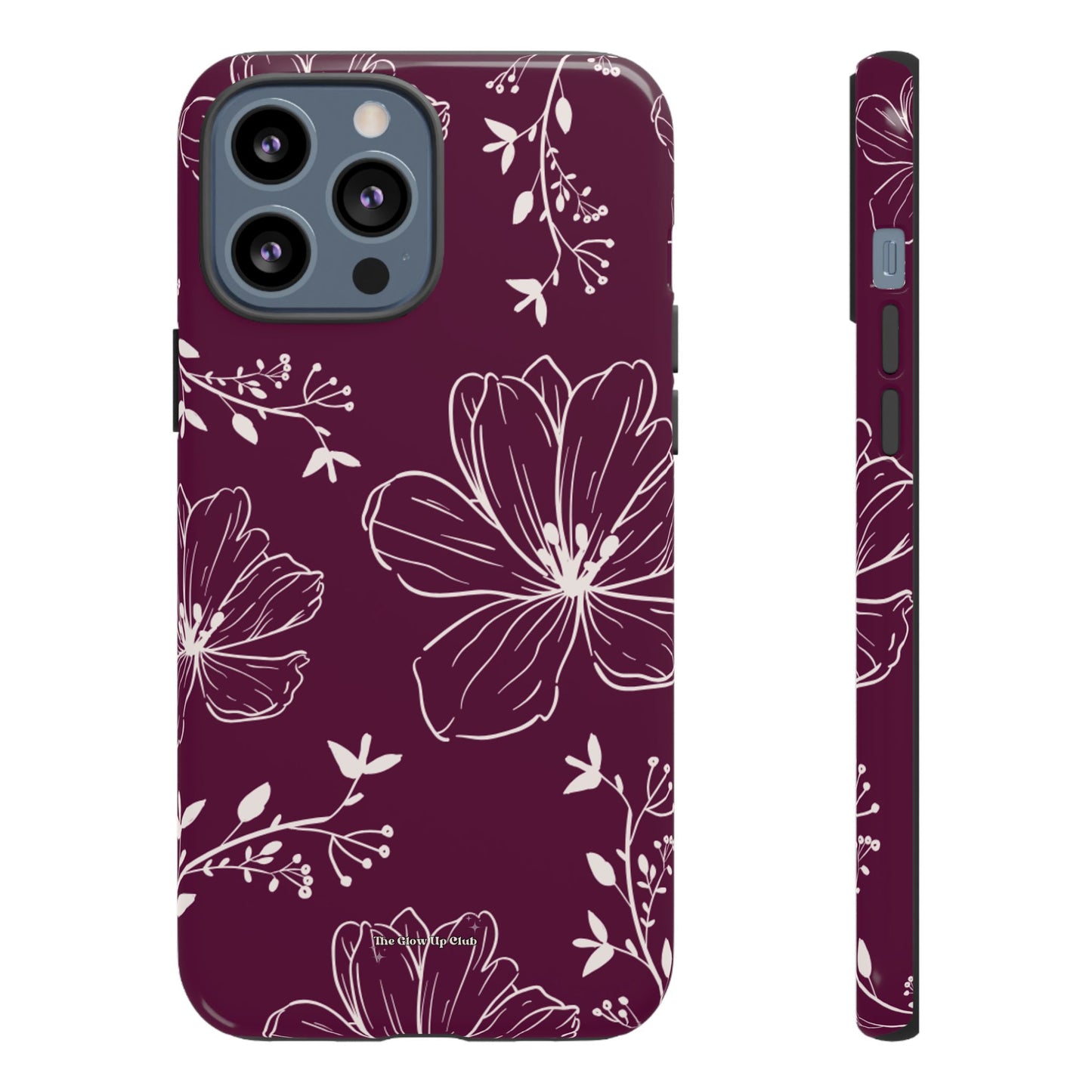 Realistic flowers burgundy - tough case