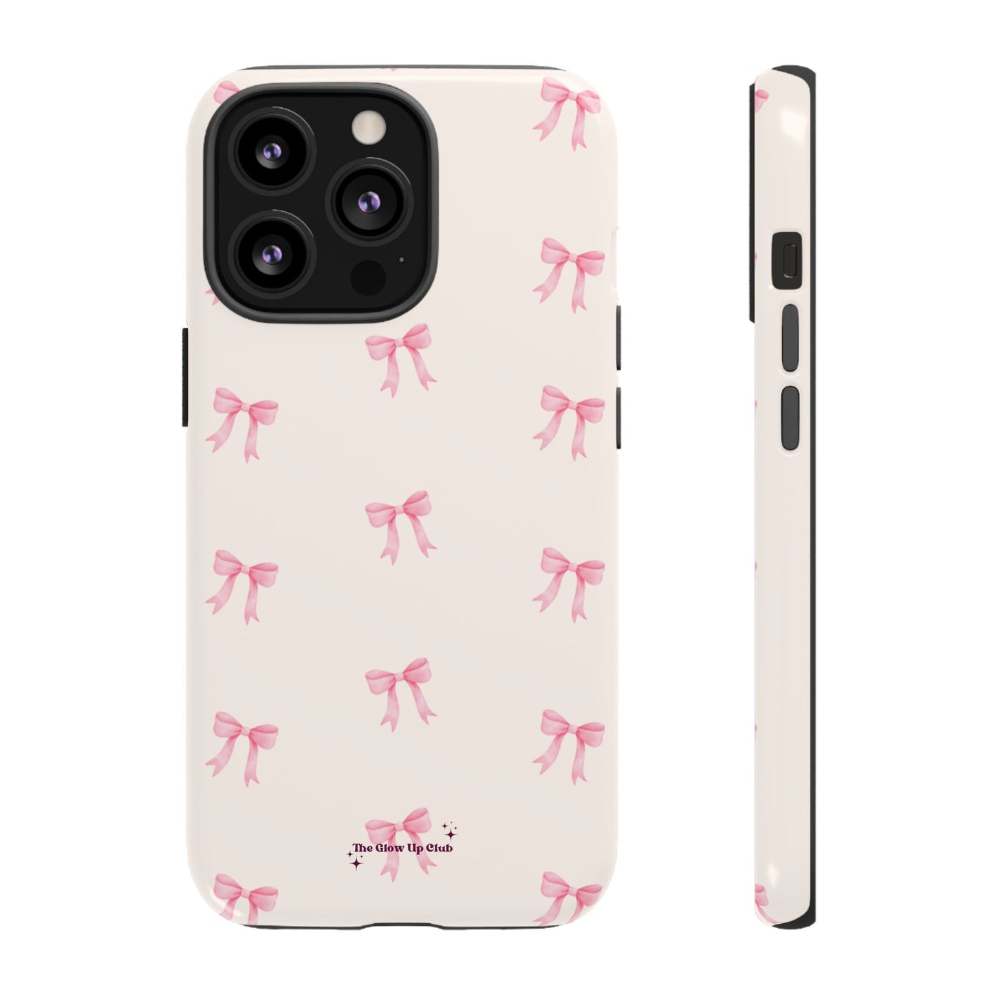 Crooked ribbon pattern cream - tough case