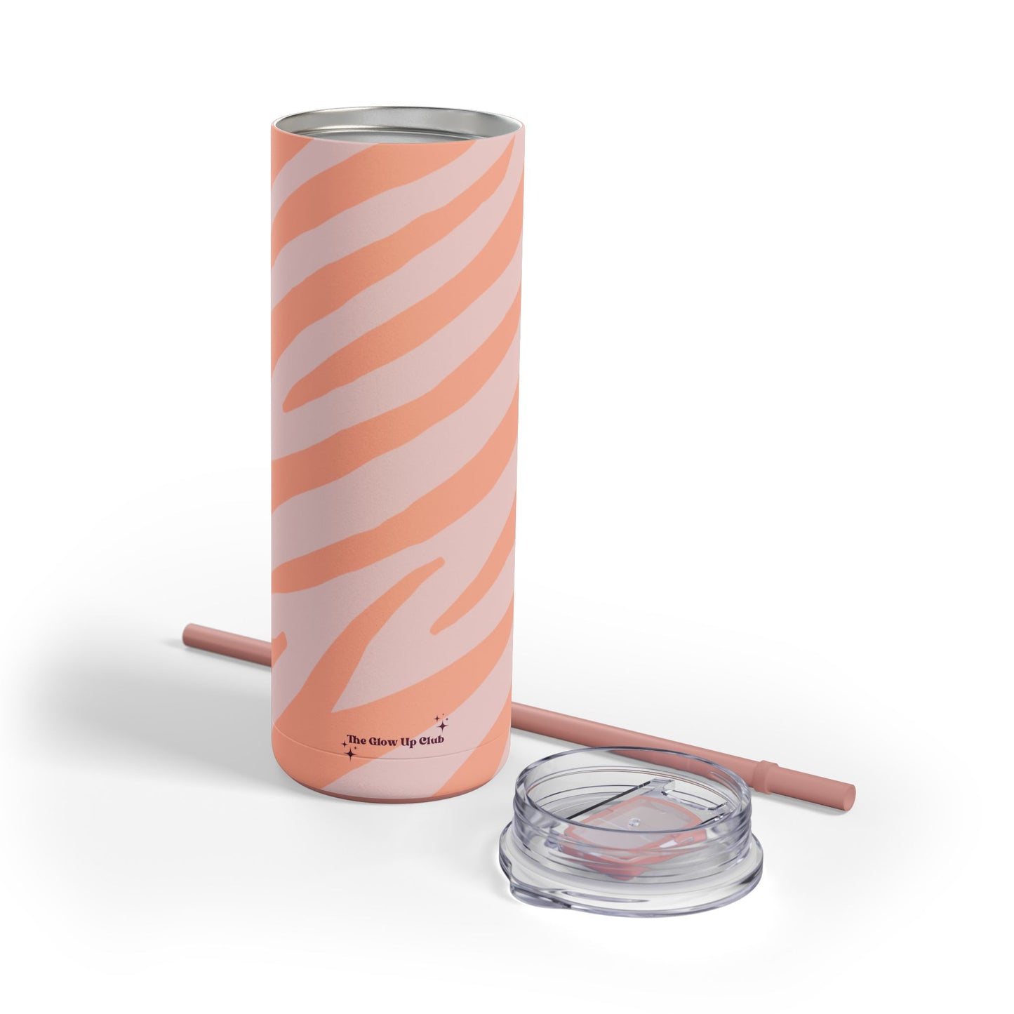 Zebra pink orange print Tumbler, 20oz