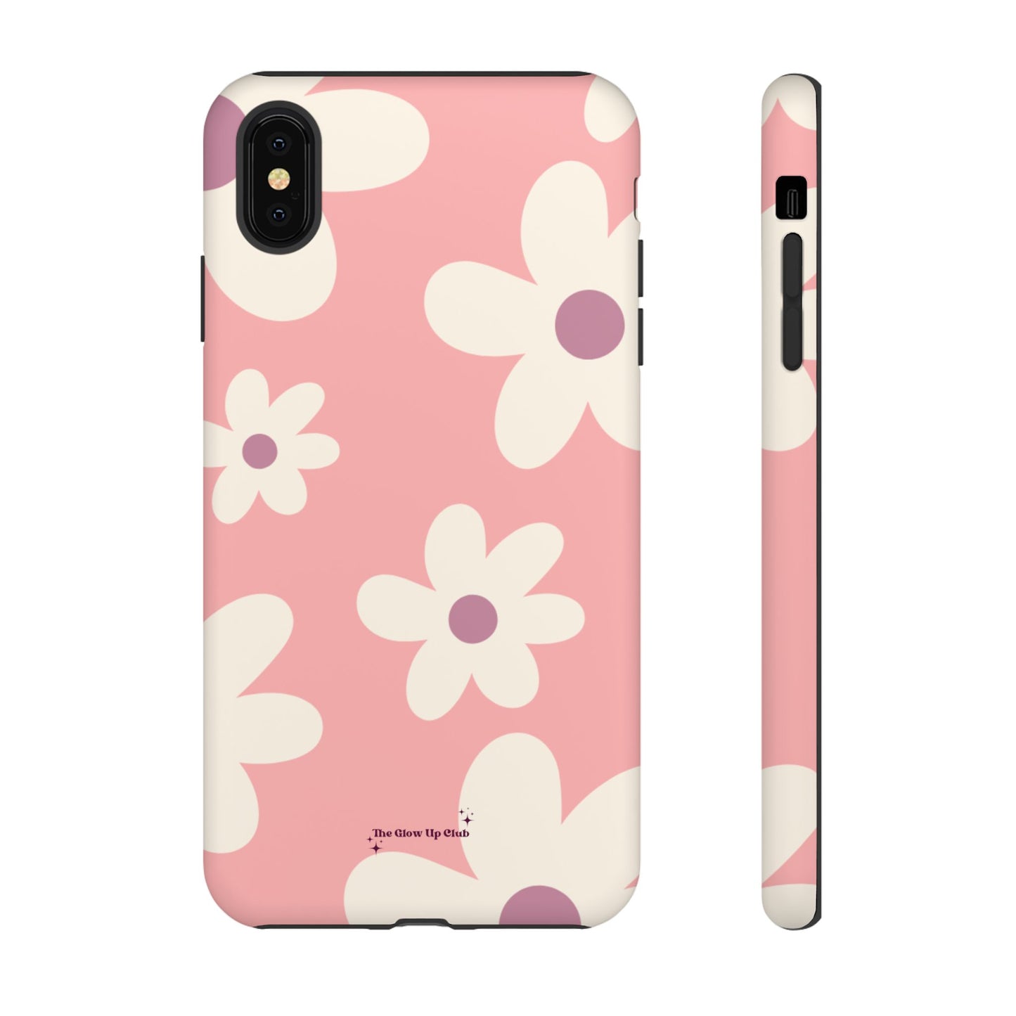 Floral pattern dark pink - tough case