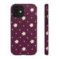 Flowers and dots burgundy - tough case