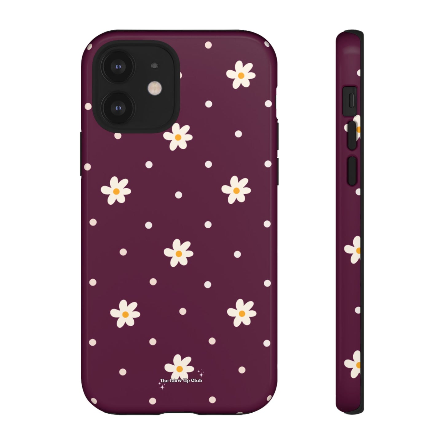 Flowers and dots burgundy - tough case