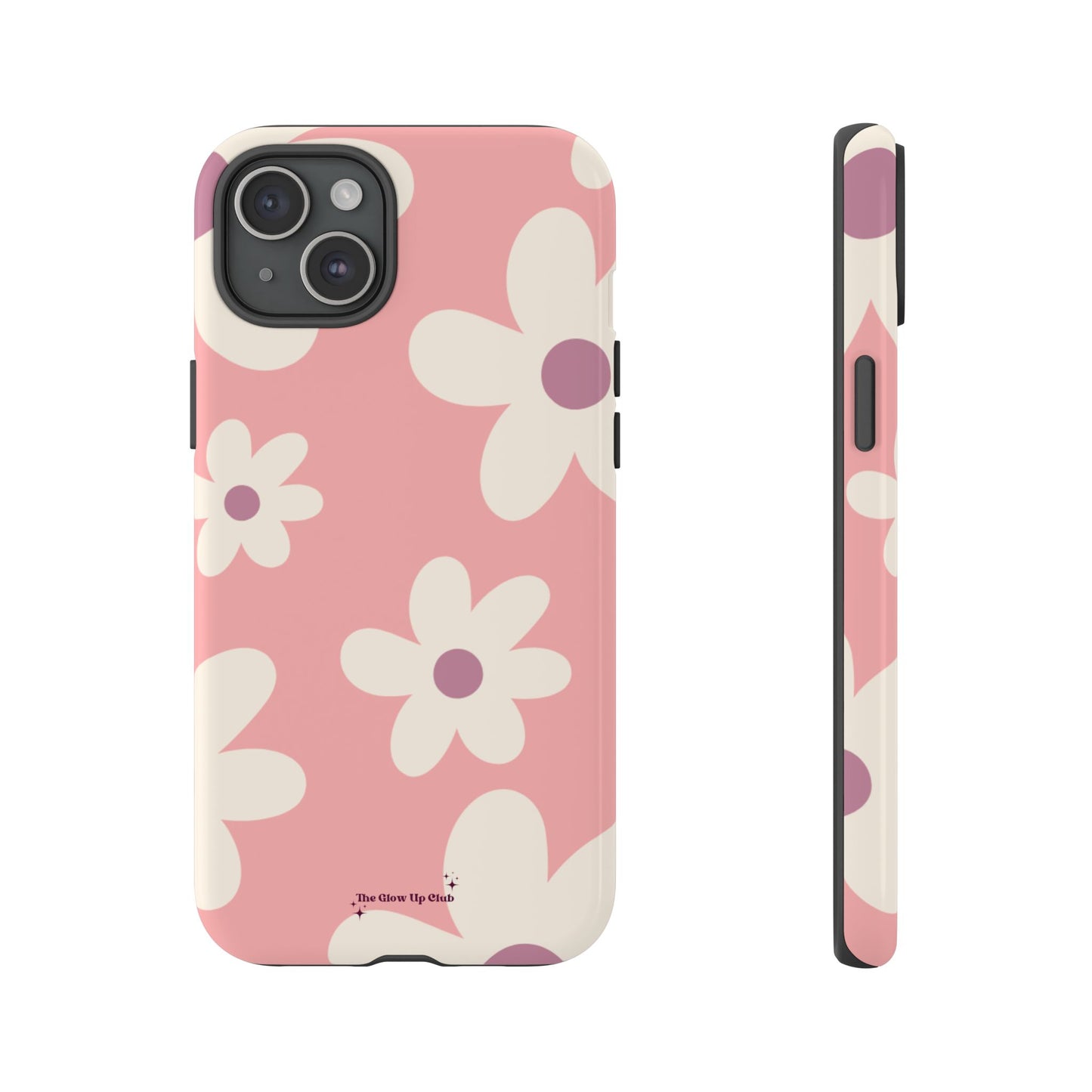 Floral pattern dark pink - tough case