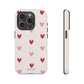 Cream heart pattern - tough case