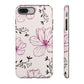 Realistic flowers black and purple - tough case