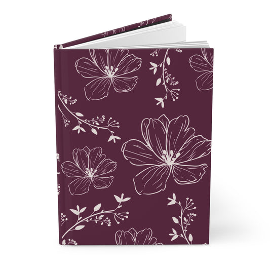 Realistic flowers burgundy Journal