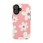 Floral pattern dark pink - tough case