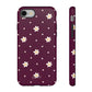 Flowers and dots burgundy - tough case