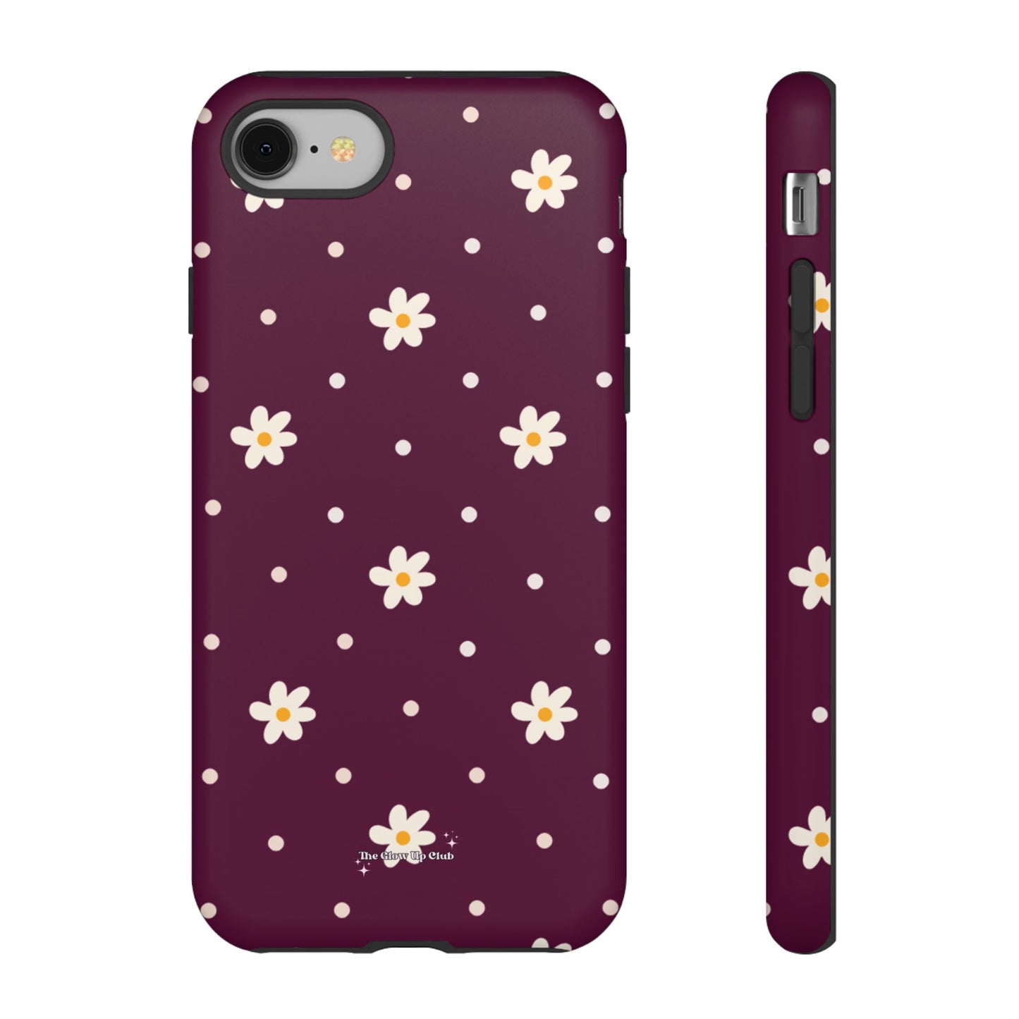 Flowers and dots burgundy - tough case