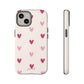 Cream heart pattern - tough case