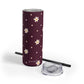 Flowers and dots burgundy Tumbler, 20oz