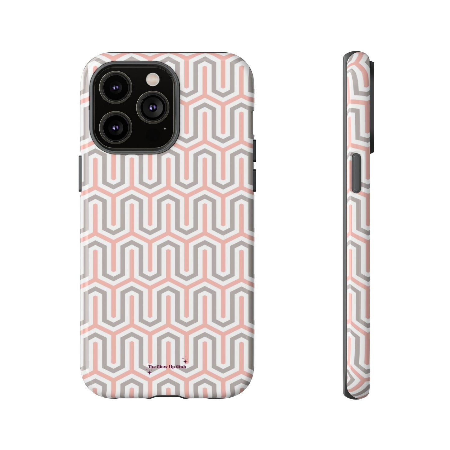 Pink grey pattern - tough case