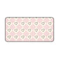 Pink heart checkers - Desk Mat