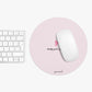 Lucky girl syndrome pink - Round Small Mouse Pad