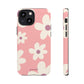 Floral pattern dark pink - tough case