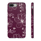 Realistic flowers burgundy - tough case