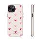 Cream heart pattern - tough case