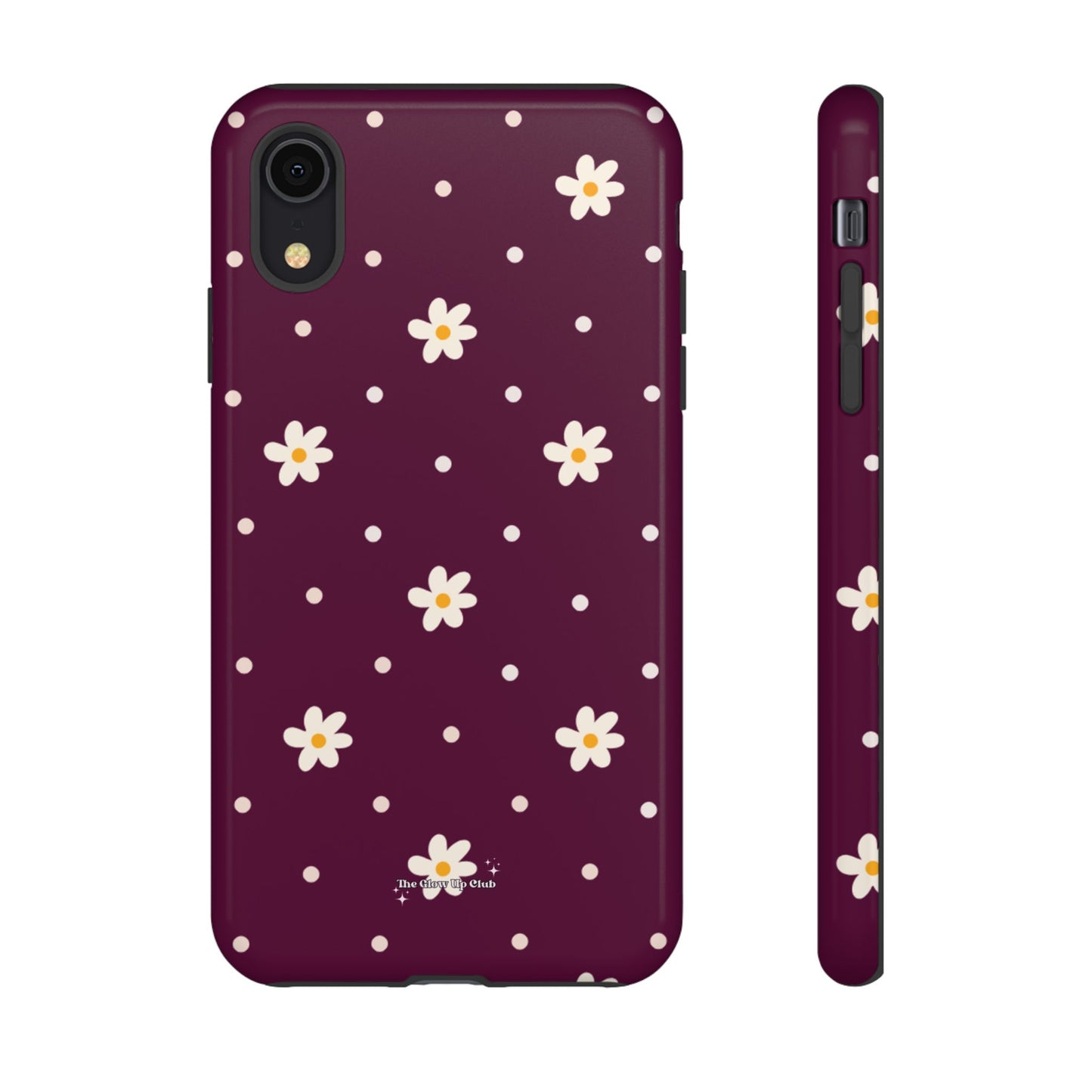 Flowers and dots burgundy - tough case