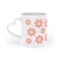 Retro flowers Heart-Shaped Mug