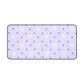 Flowers and dots purple - Desk Mat