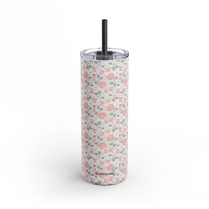 Small roses cream Tumbler, 20oz