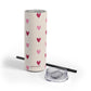 Cream heart pattern Tumbler, 20oz