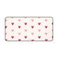 Cream heart pattern - Desk Mat