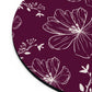 Realistic flowers burgundy - Round Small Mouse Pad