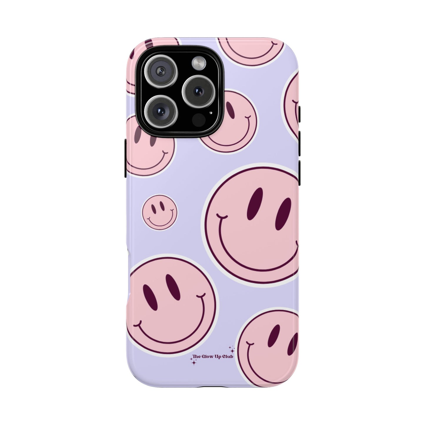 Smiley faces pink on purple - tough case